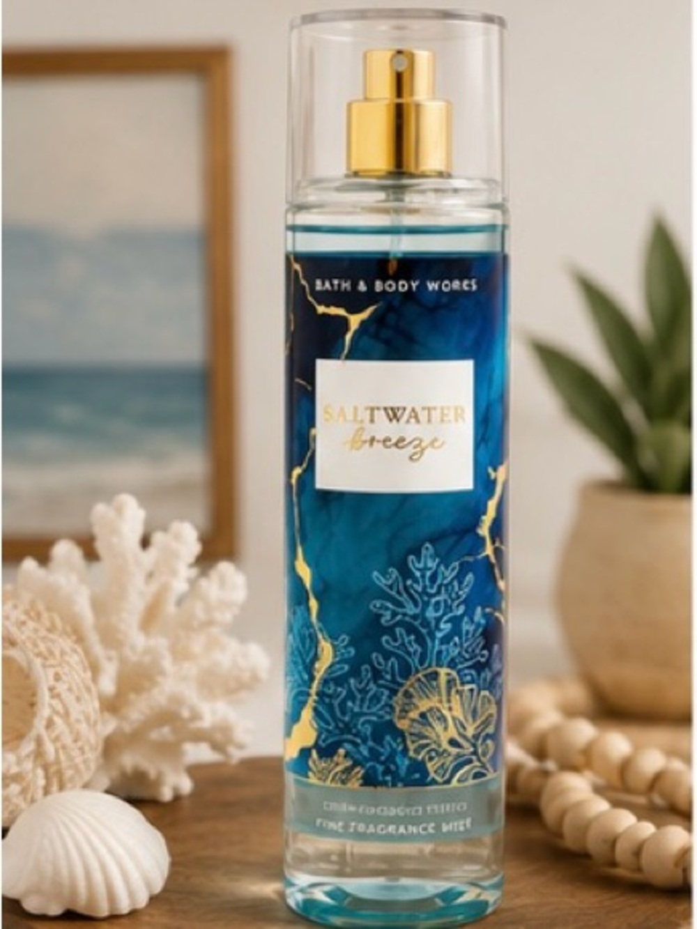 Bath & Body Works Saltwater Breeze Fine Fragrance Mist NWT 8 oz Coastal Fresh